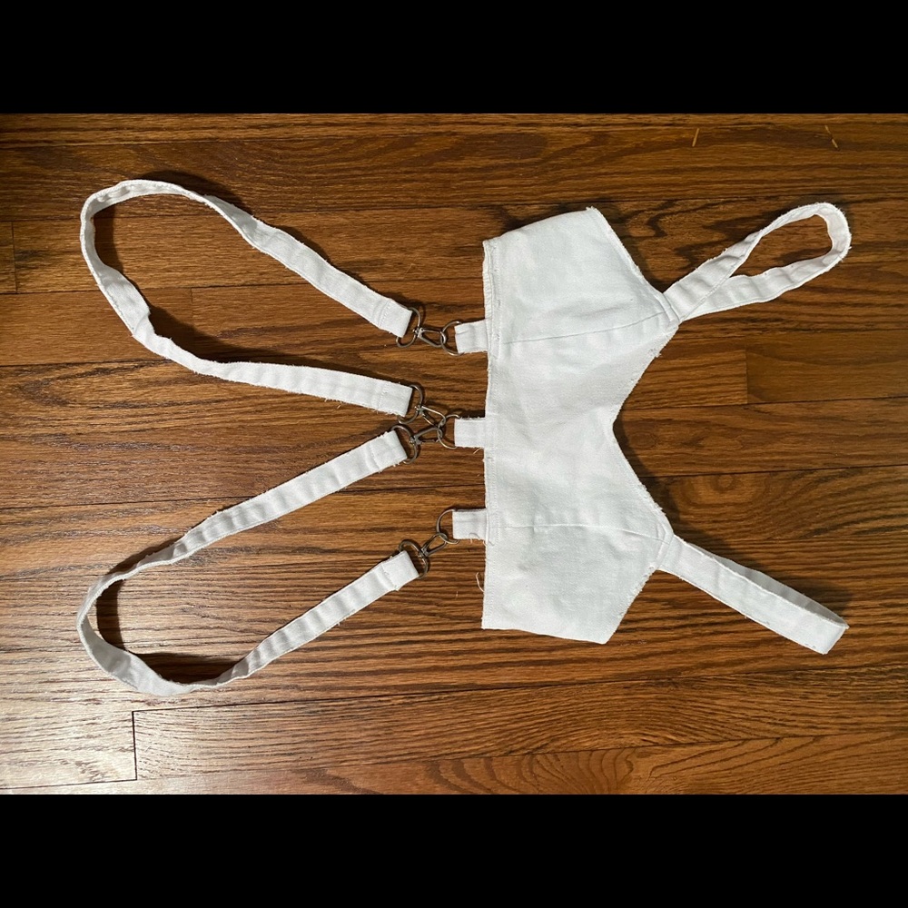 Carmar denim white crop top
